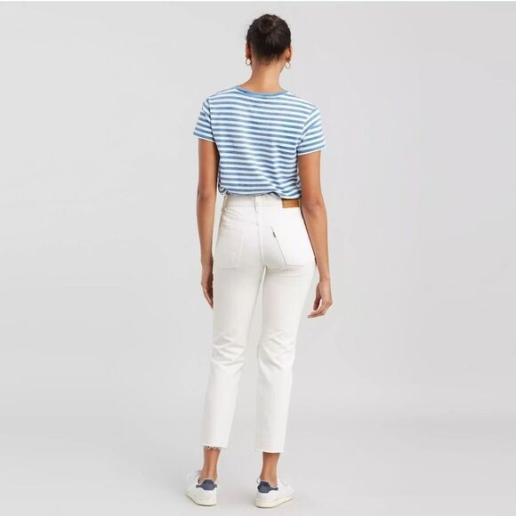 Levi's White Wedgie Fit Ankle Jeans size 25 - Picture 3 of 16